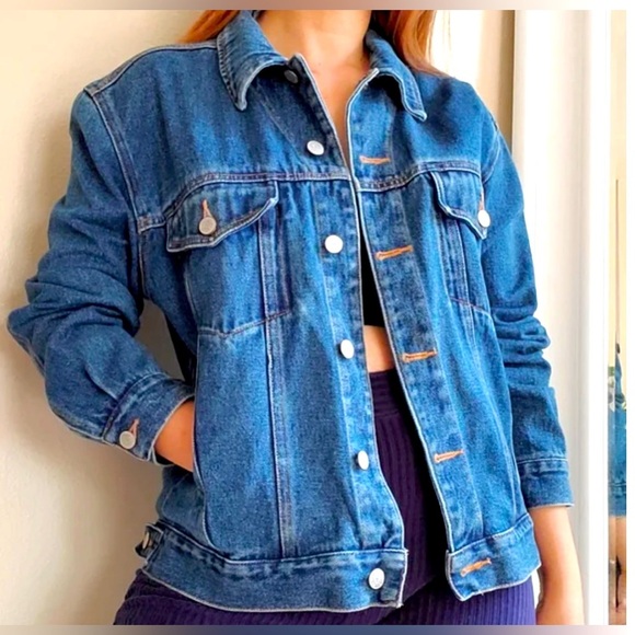 Bill Bass Medium Vintage Jean Jacket. Button down, long sleeves adjustable waist - Picture 2 of 12